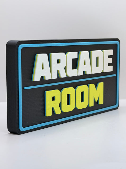 Arcade Room – Logo décoratif gaming rétro – 15 cm