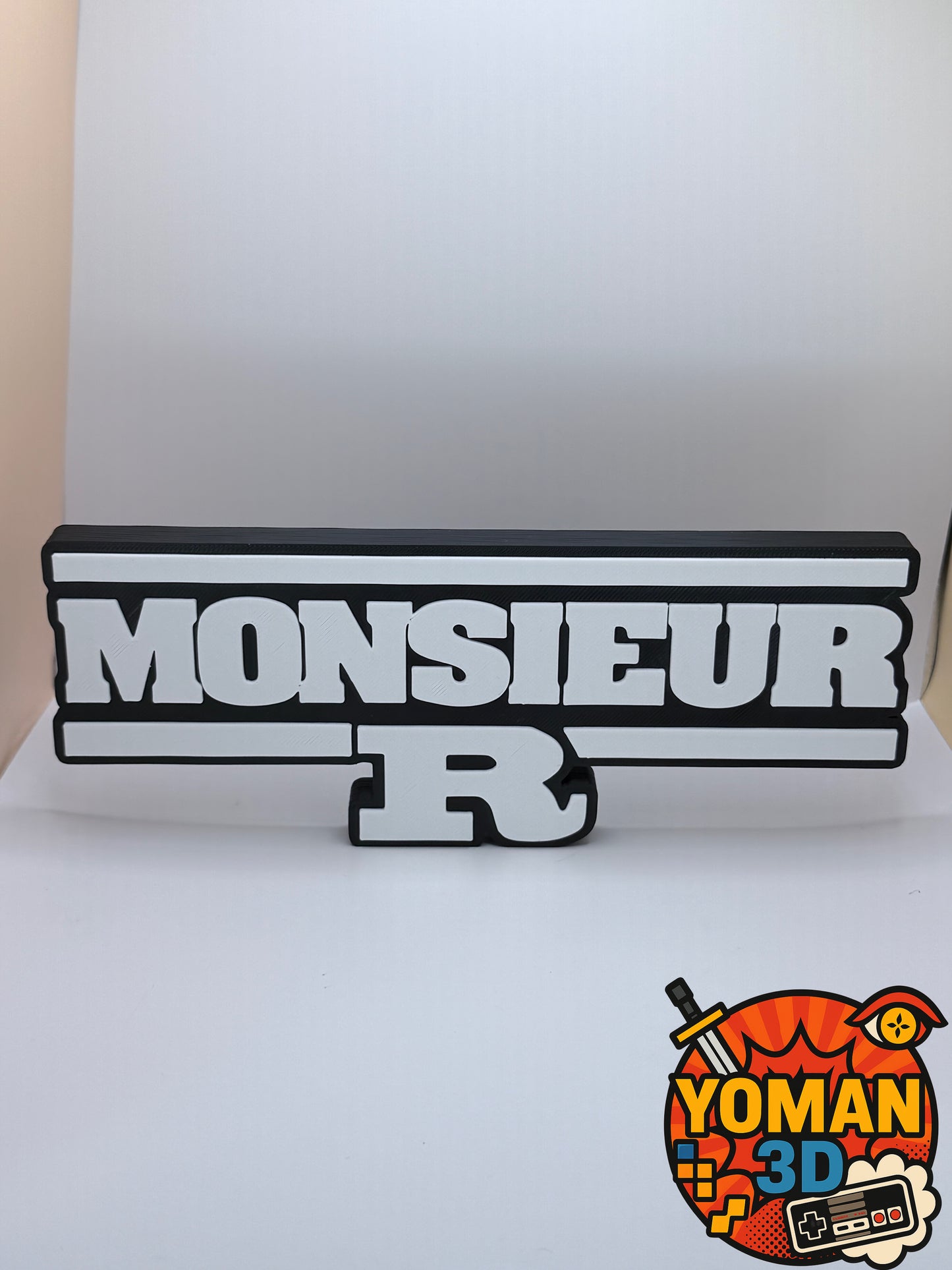 Monsieur R – Logo décoratif rap français – 20 cm