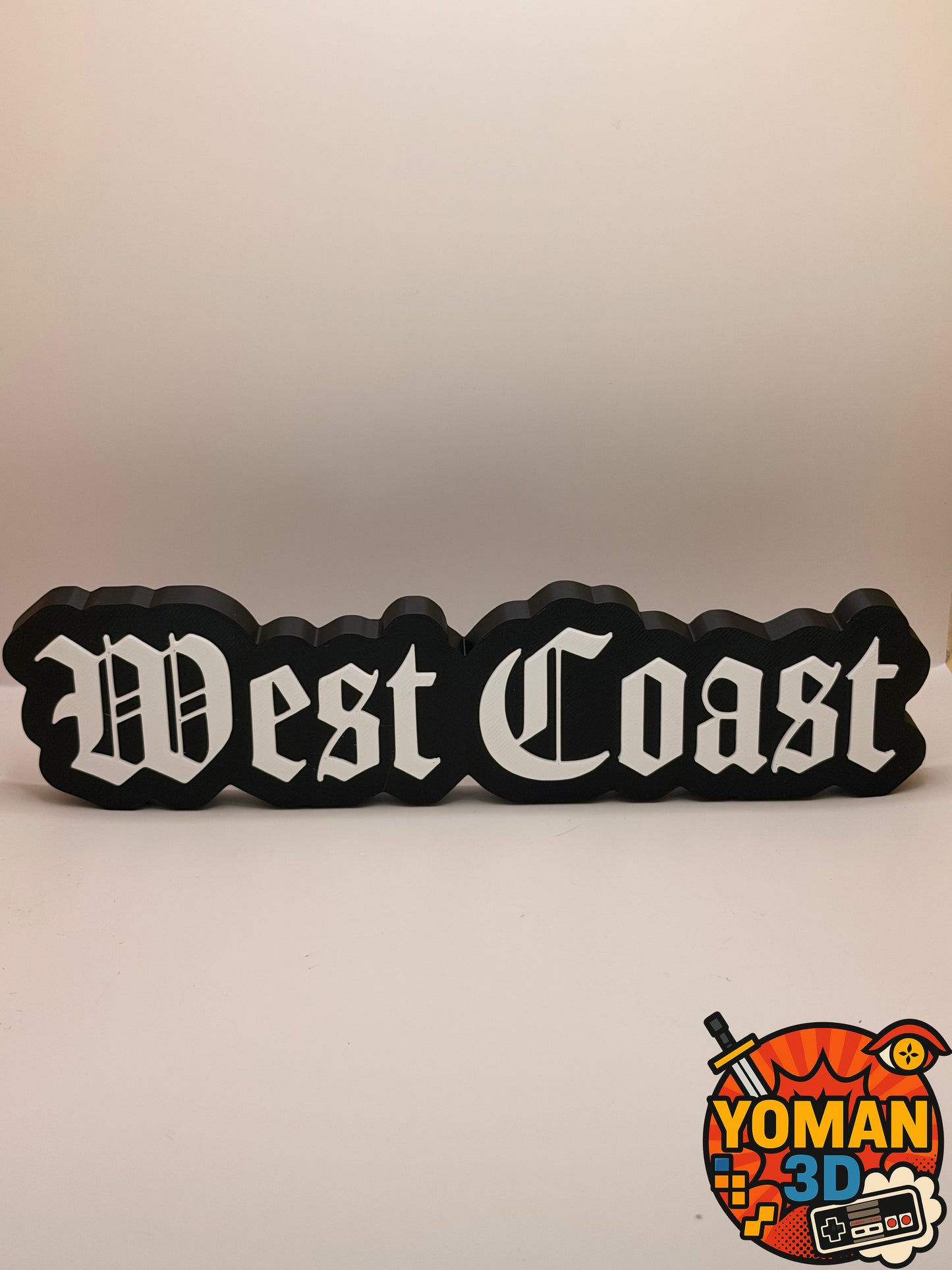 20 cm – West Coast – Logo décoratif typographique – Déco street & culture urbaine
