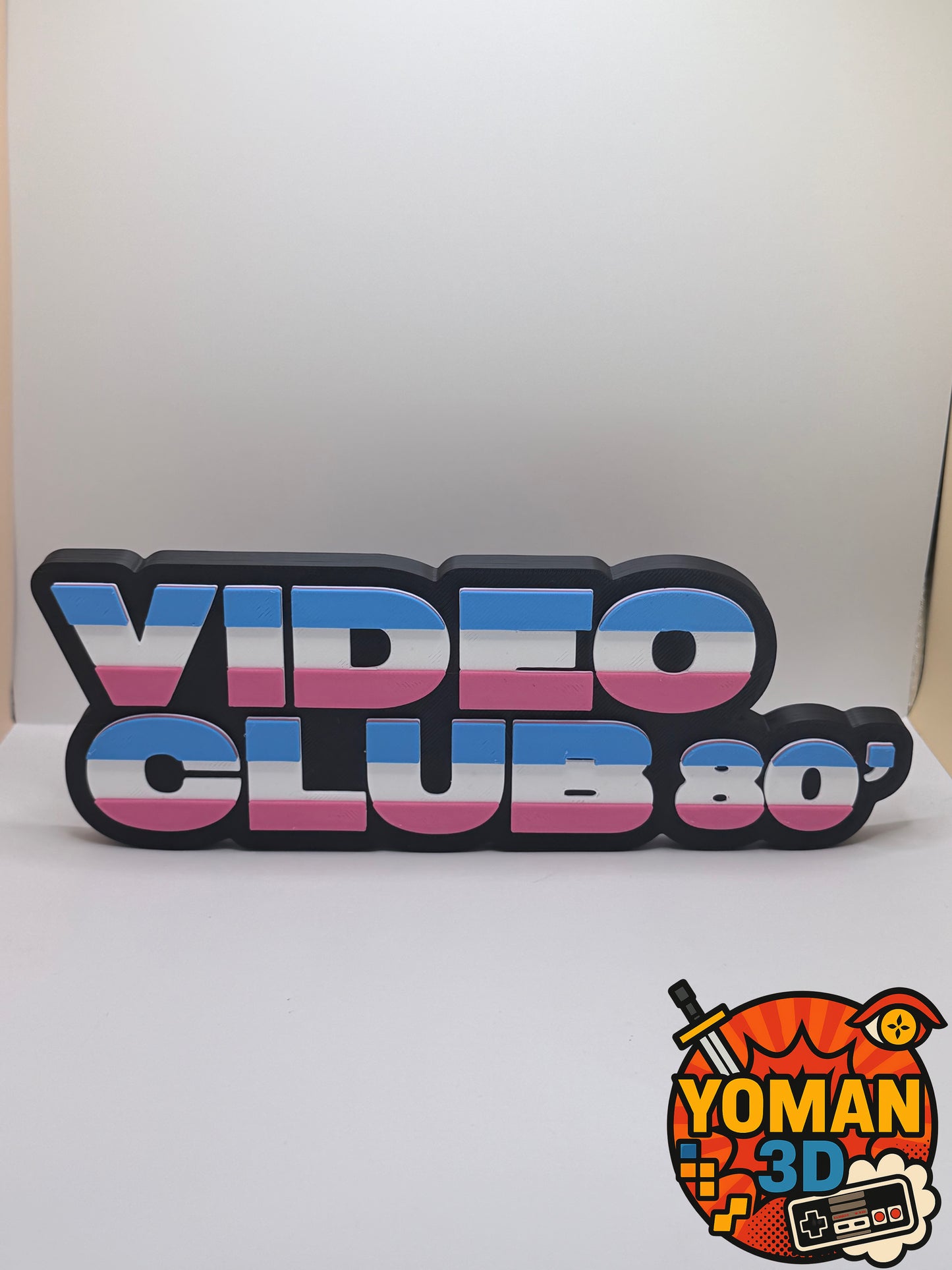 Vidéo Club 80’ – Logo déco rétro VHS – 20 cm