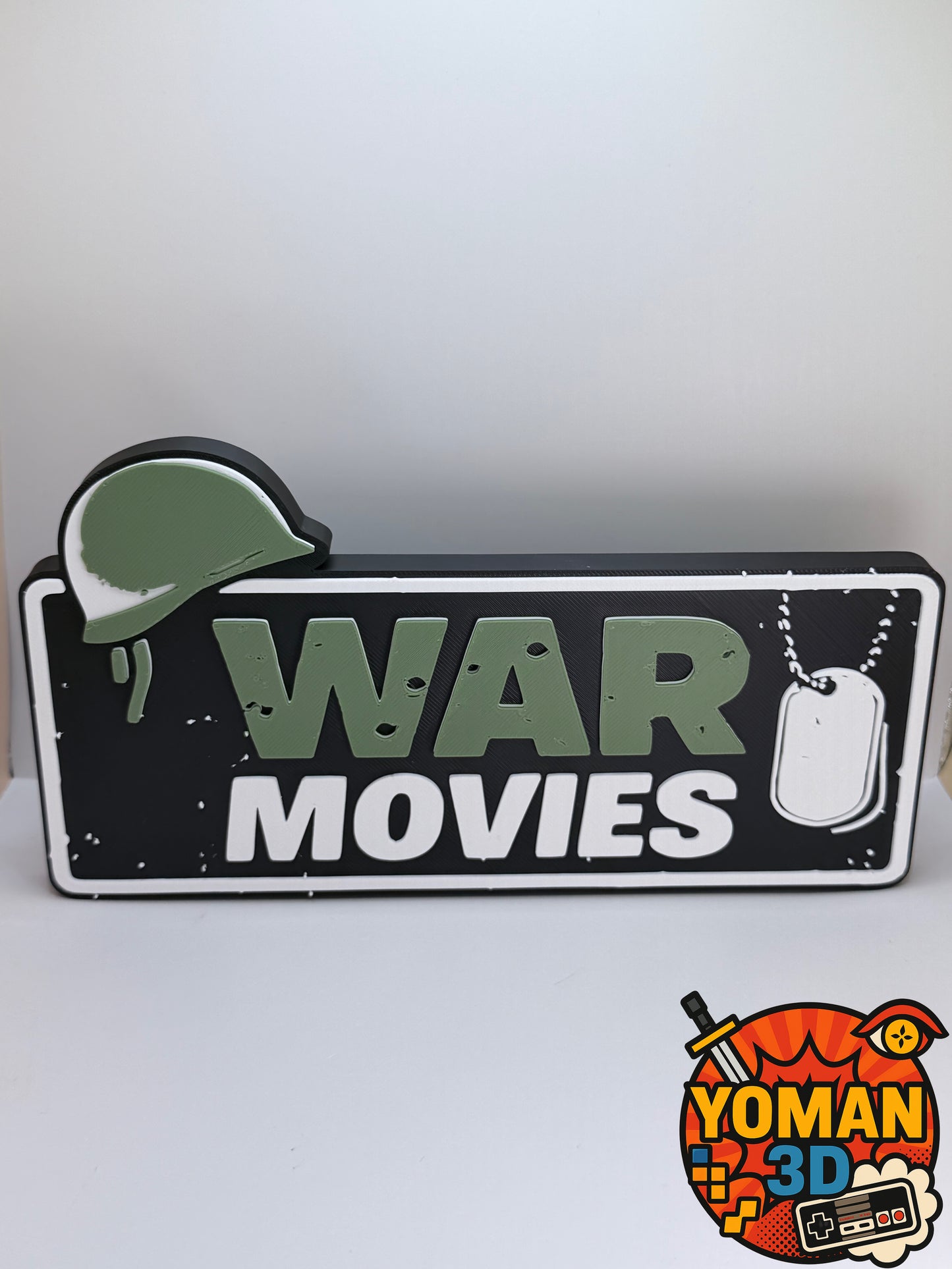 20 cm – War Movies – Catégorie Films de guerre – Logo décoratif cinéma