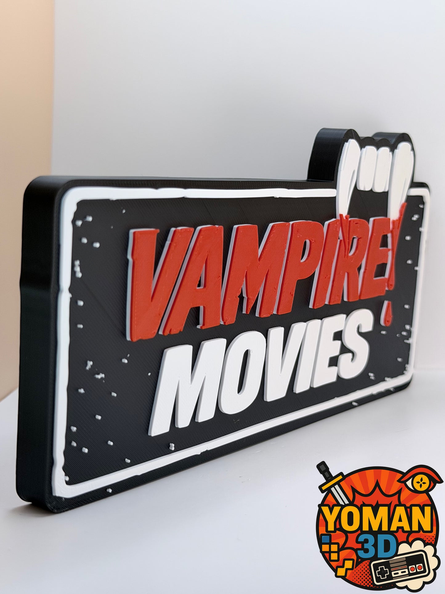 20 cm – Vampire Movies – Catégorie Films de vampires – Logo décoratif cinéma