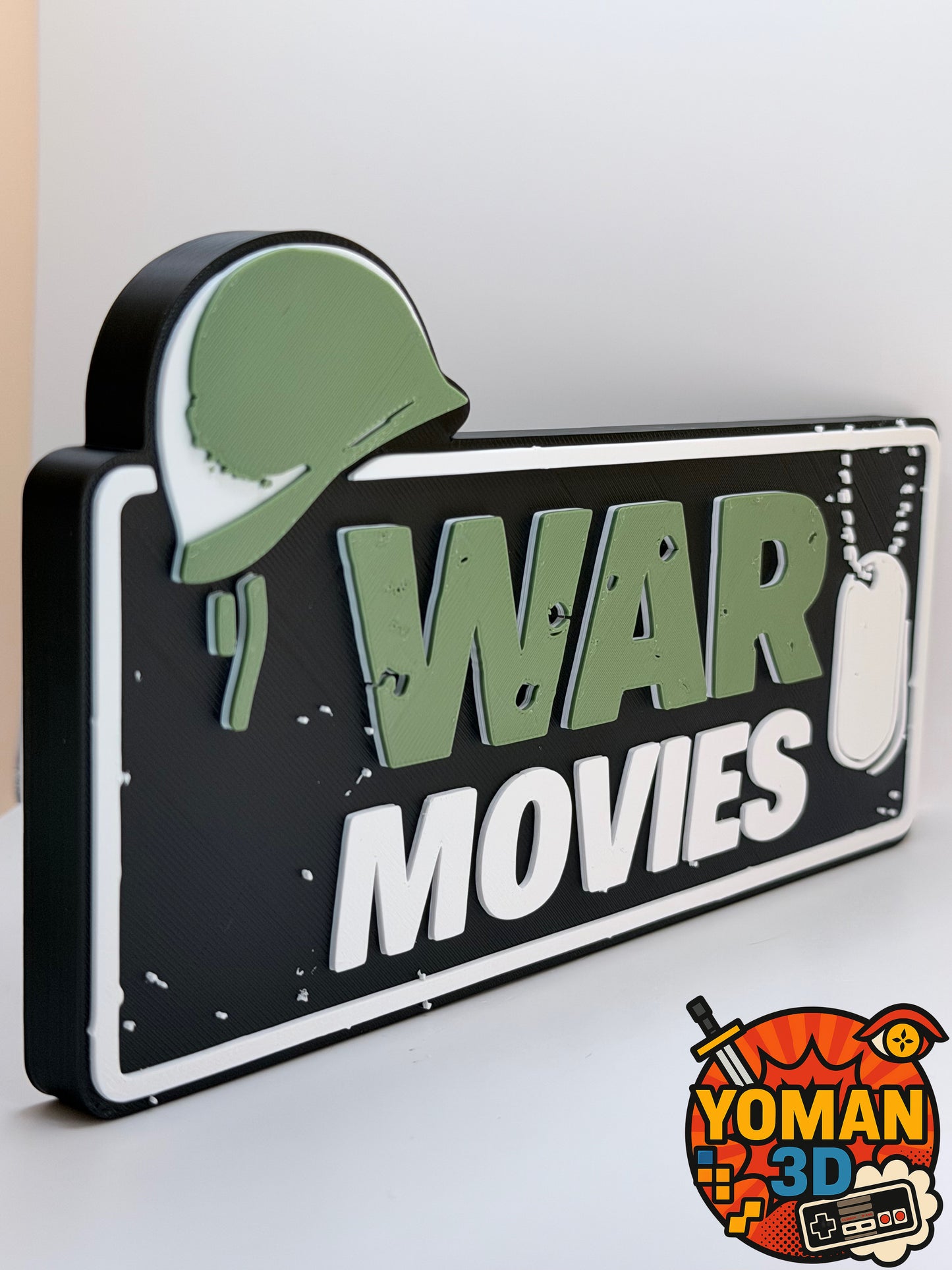 20 cm – War Movies – Catégorie Films de guerre – Logo décoratif cinéma