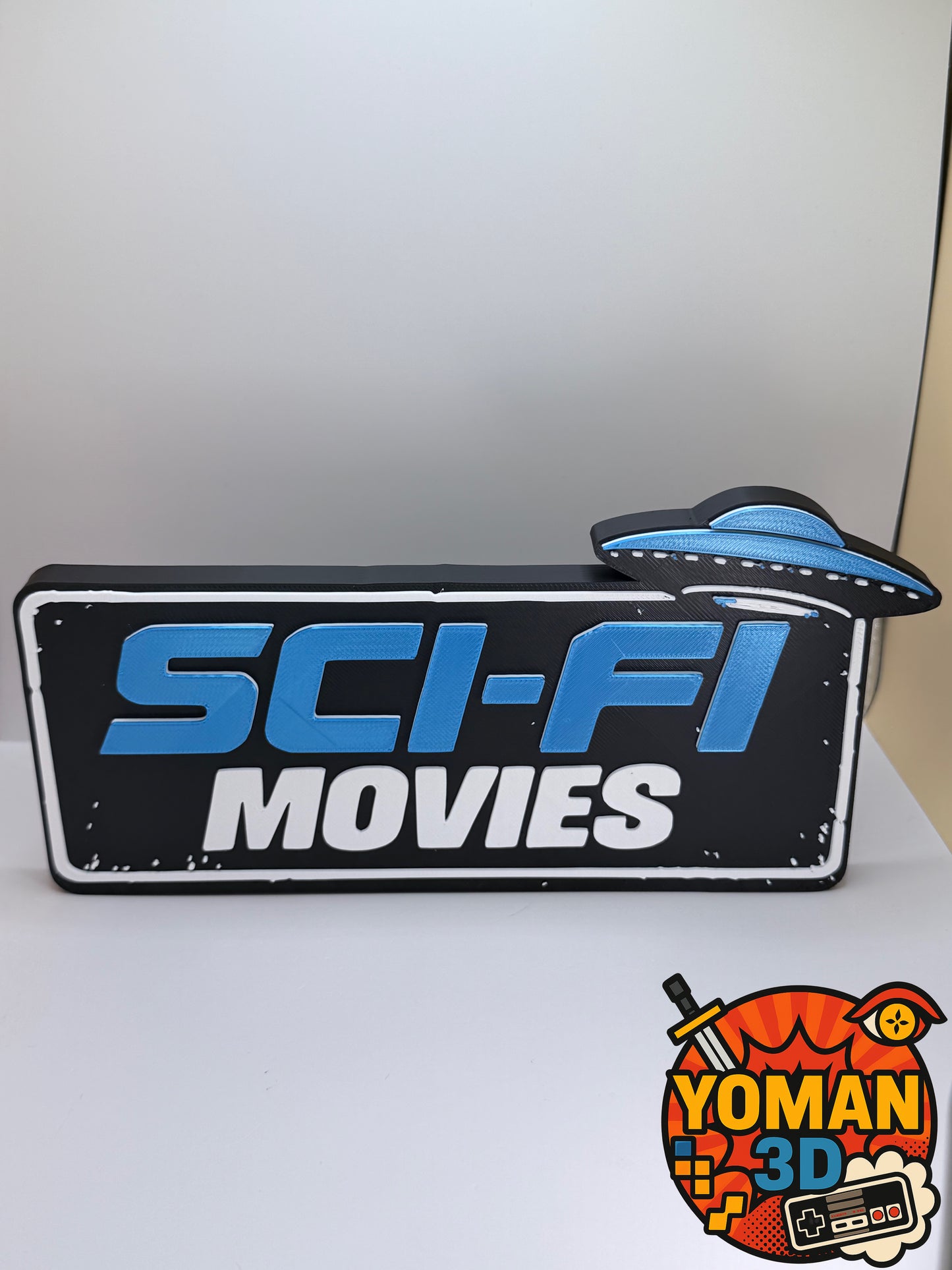 20 cm – Sci-Fi Movies – Catégorie Films de science-fiction – Logo décoratif cinéma