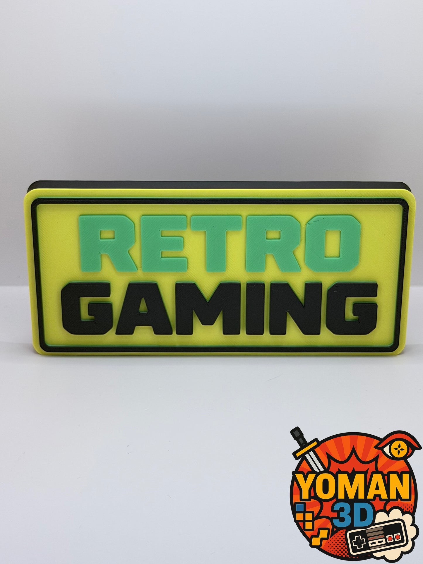 Retro Gaming – Logo décoratif rétro & nostalgie – 15 cm