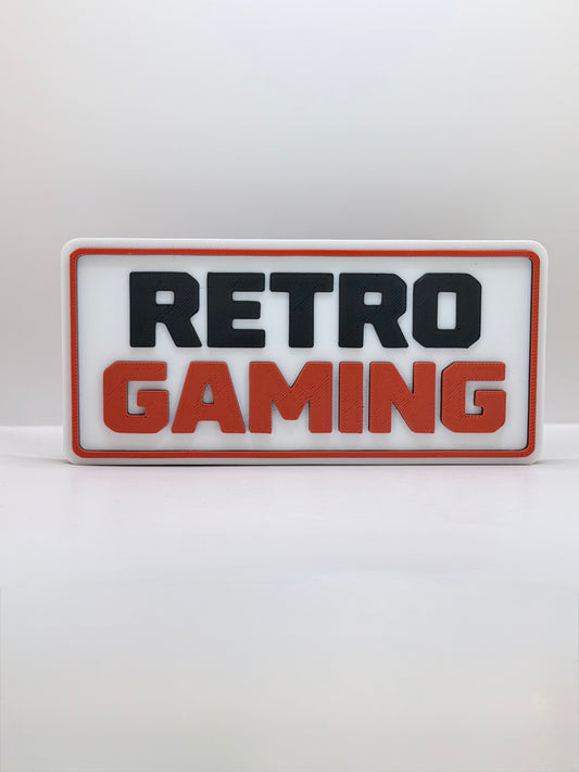 Retro Gaming – Logo décoratif rétro & nostalgie – 15 cm