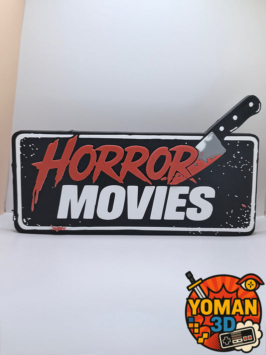 20 cm – Horror Movies – Catégorie Films d’horreur – Logo décoratif cinéma