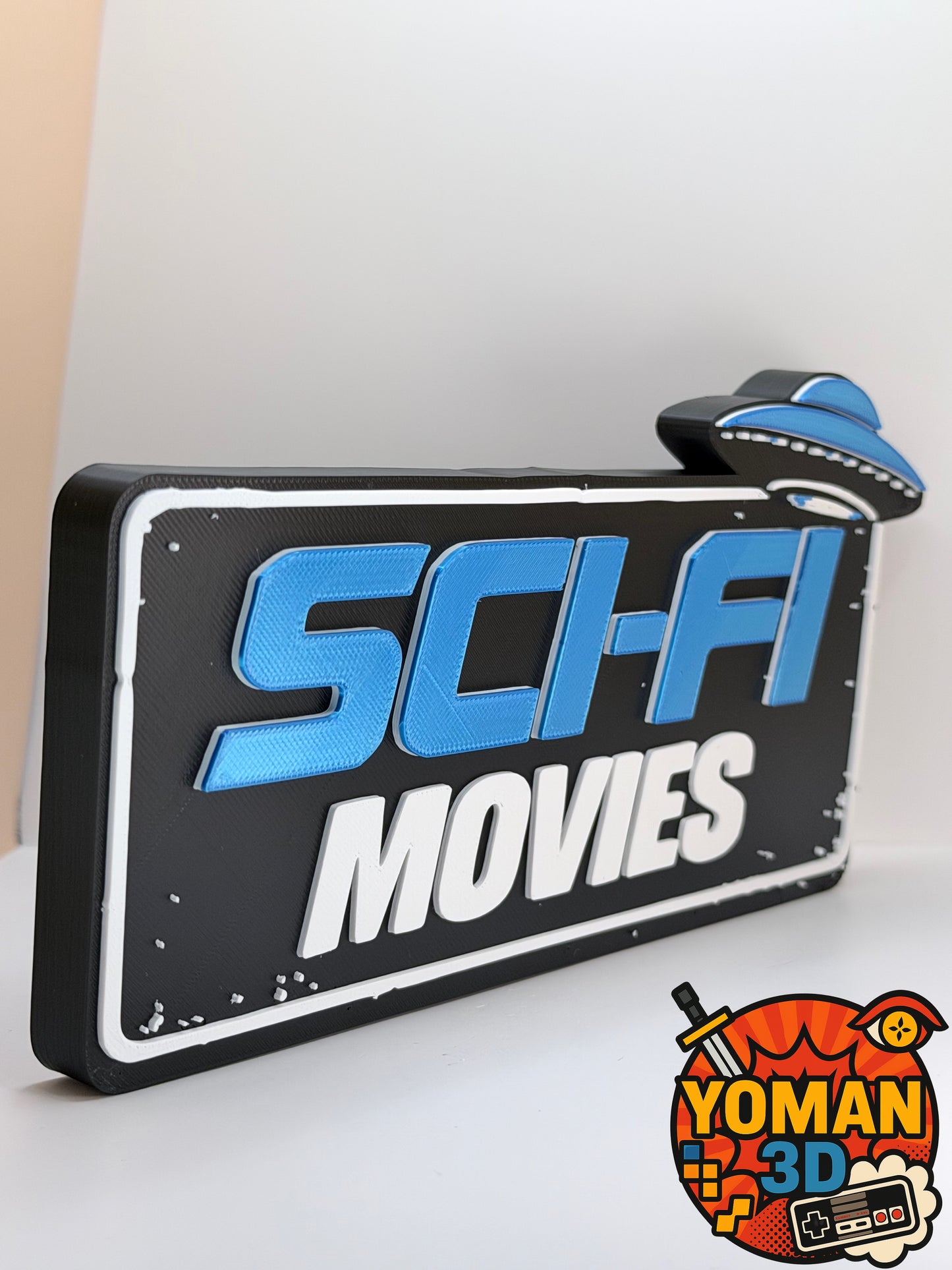 20 cm – Sci-Fi Movies – Catégorie Films de science-fiction – Logo décoratif cinéma