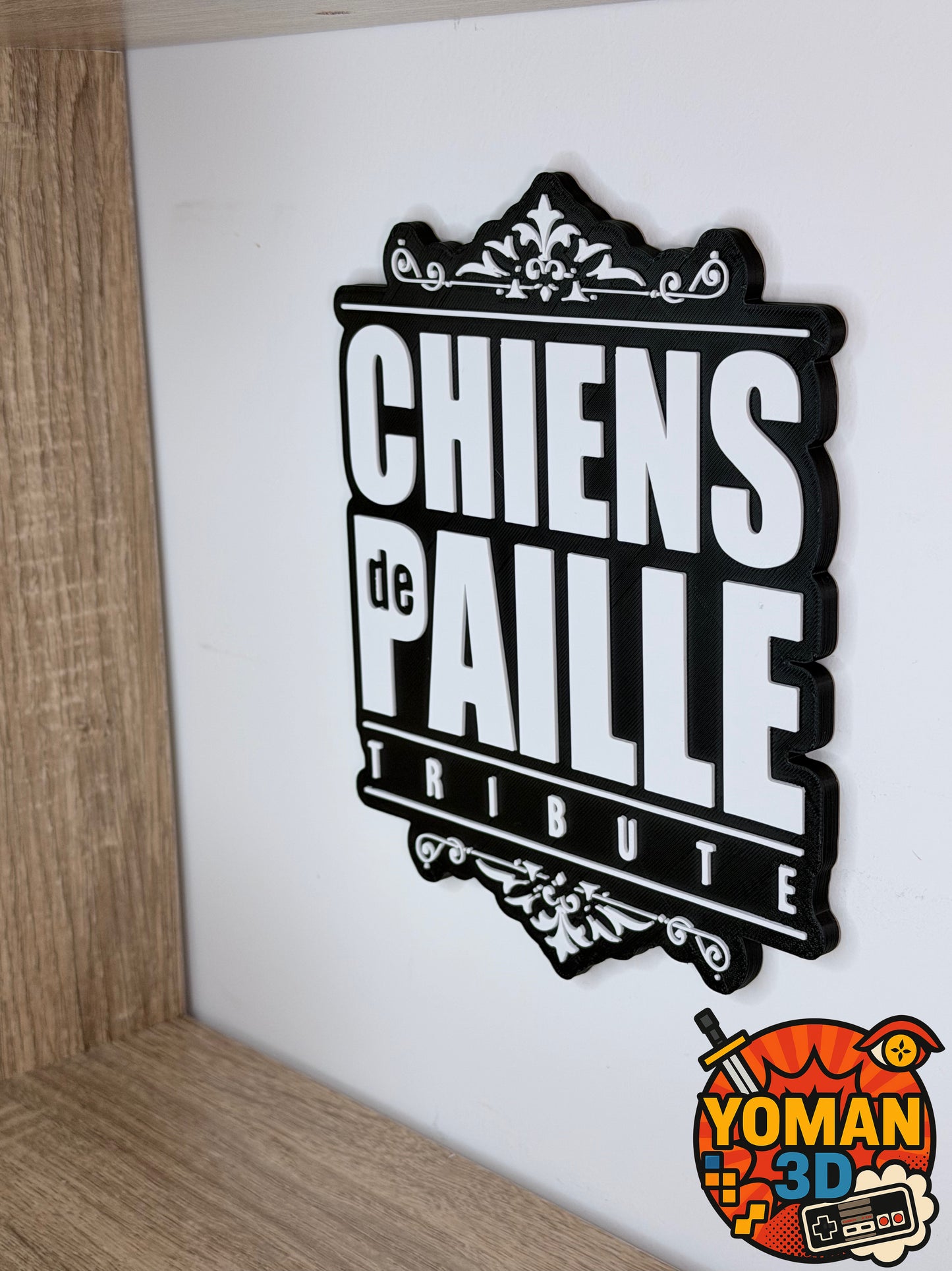 Chiens de Paille – Logo décoratif rap français – Version à poser ou murale
