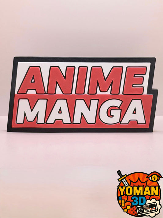 15 cm – Anime Manga – Logo décoratif mangathèque – Déco étagère