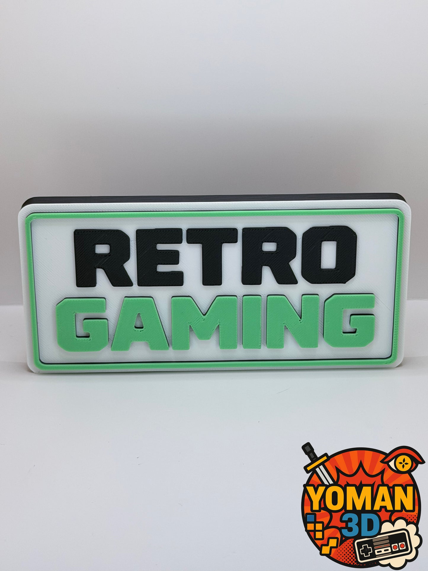 Retro Gaming – Logo décoratif rétro & nostalgie – 15 cm