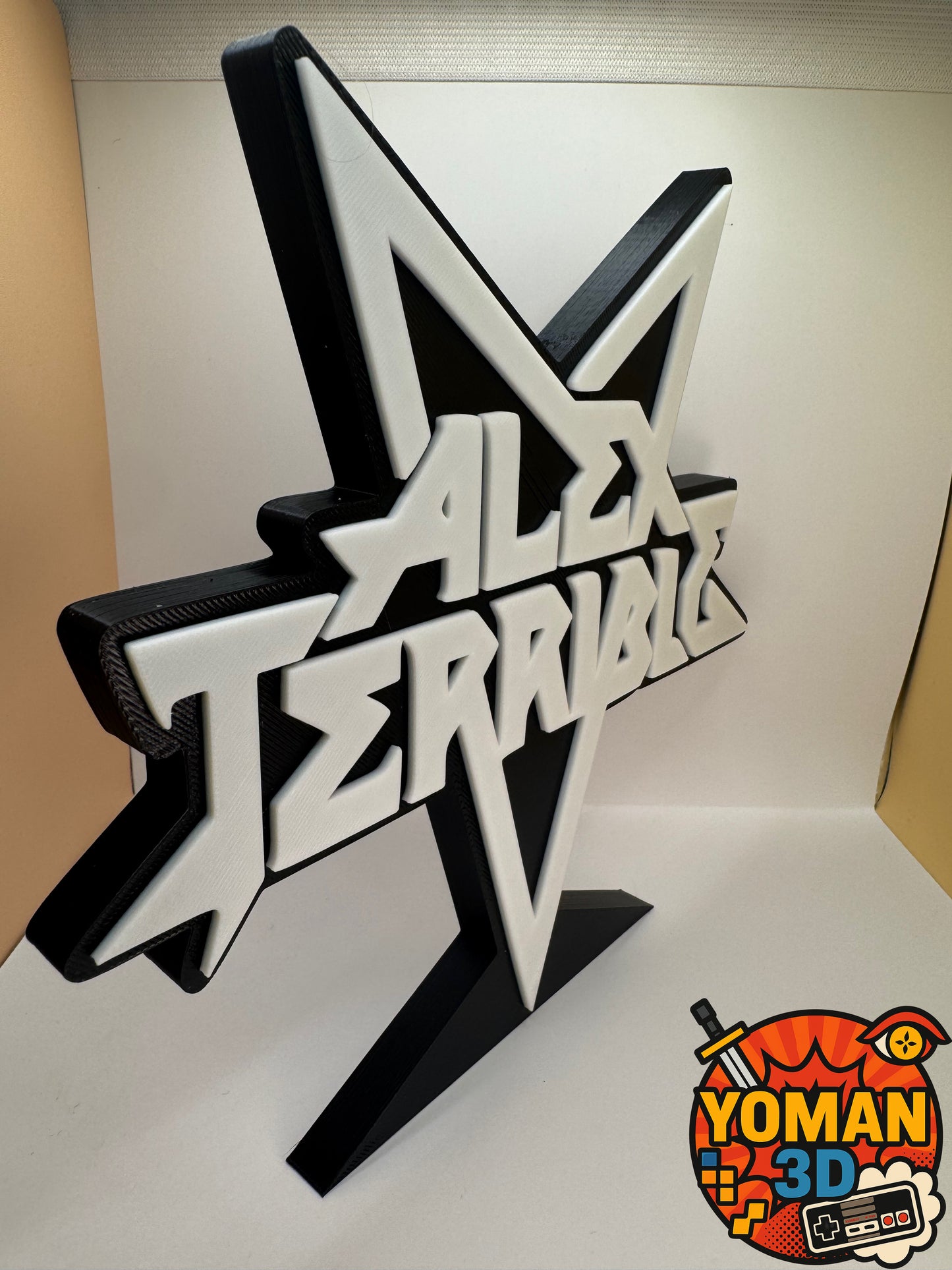 20 cm – Alex Terrible – Logo décoratif metal extrême (à poser / mural)
