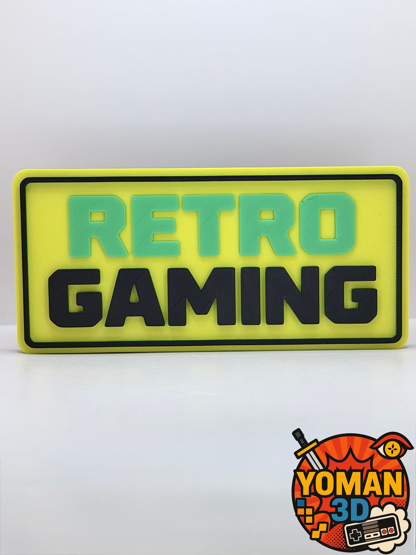 Retro Gaming – Logo décoratif rétro & nostalgie – 15 cm