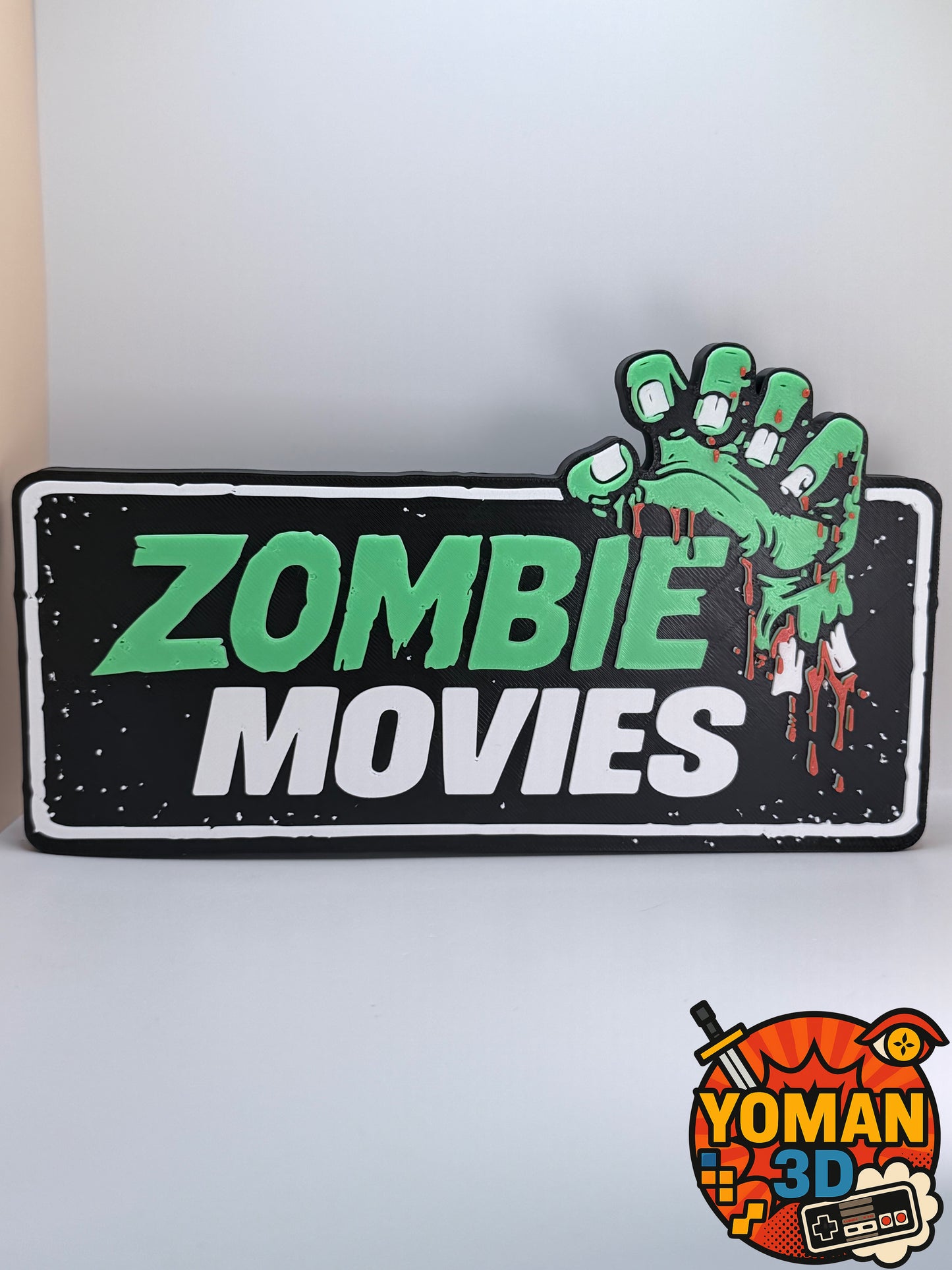 20 cm – Zombie Movies – Catégorie Films de zombies – Logo décoratif cinéma