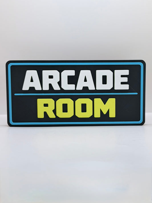 Arcade Room – Logo décoratif gaming rétro – 15 cm