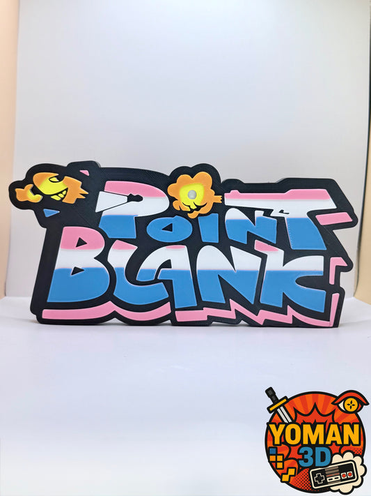 Point Blank – Logo décoratif gaming rétro – Arcade – 20 cm