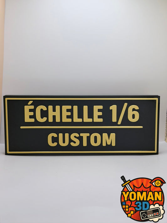 Échelle 1/6 – Custom – Logo décoratif – 15 cm – Collectionneur