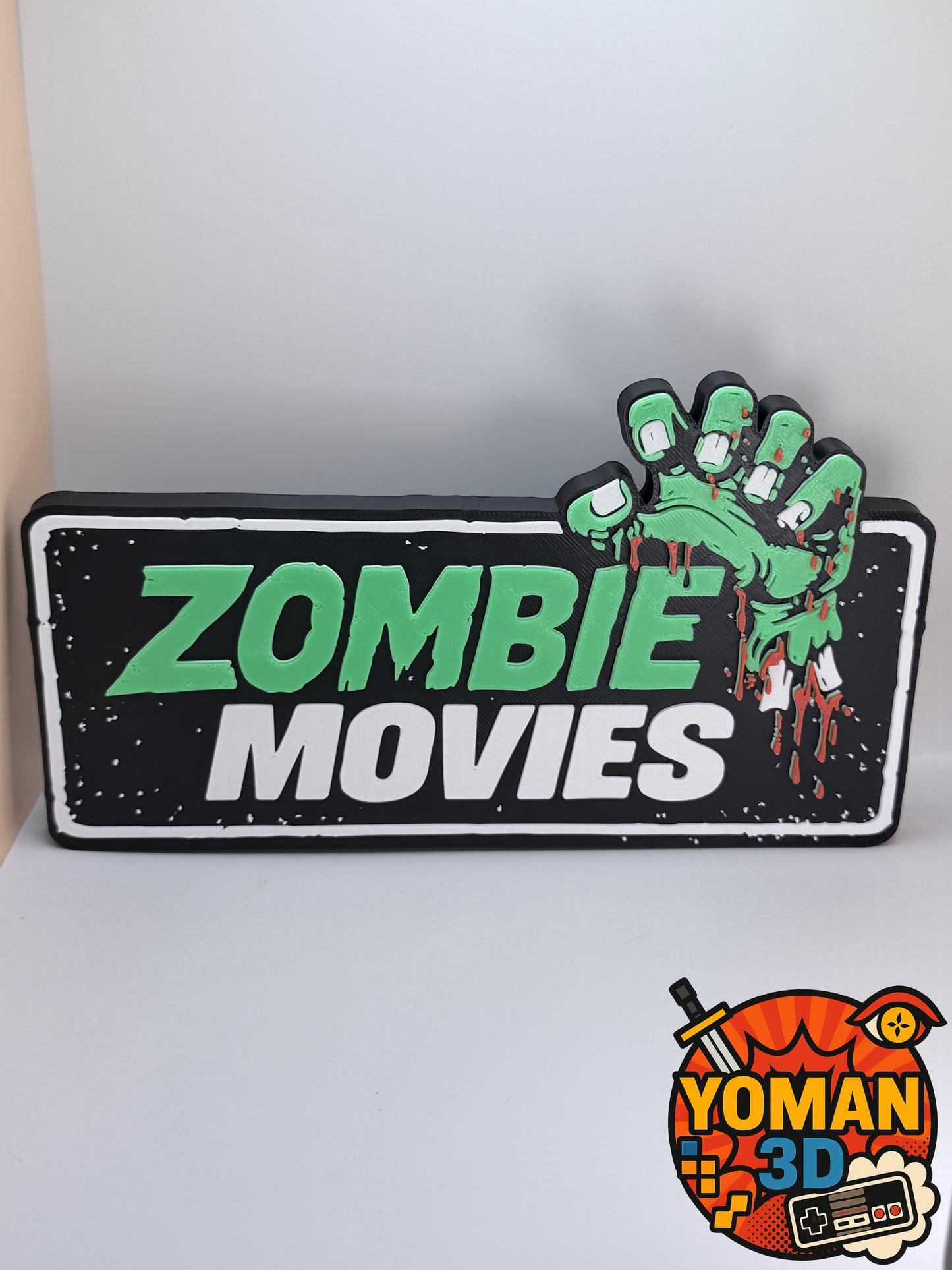 20 cm – Zombie Movies – Catégorie Films de zombies – Logo décoratif cinéma