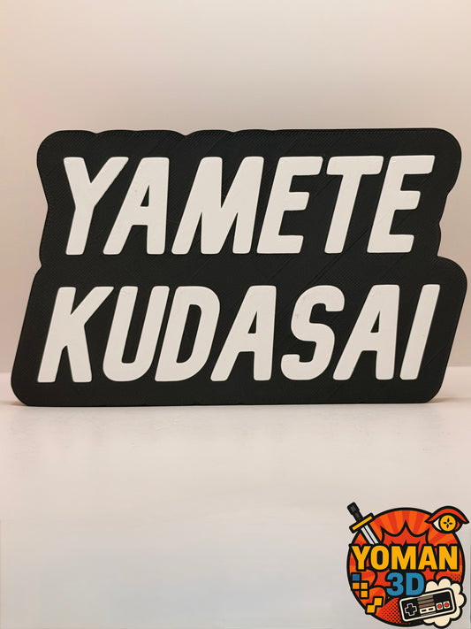 15 cm – Yamete Kudasai – Logo décoratif anime – Culture japonaise
