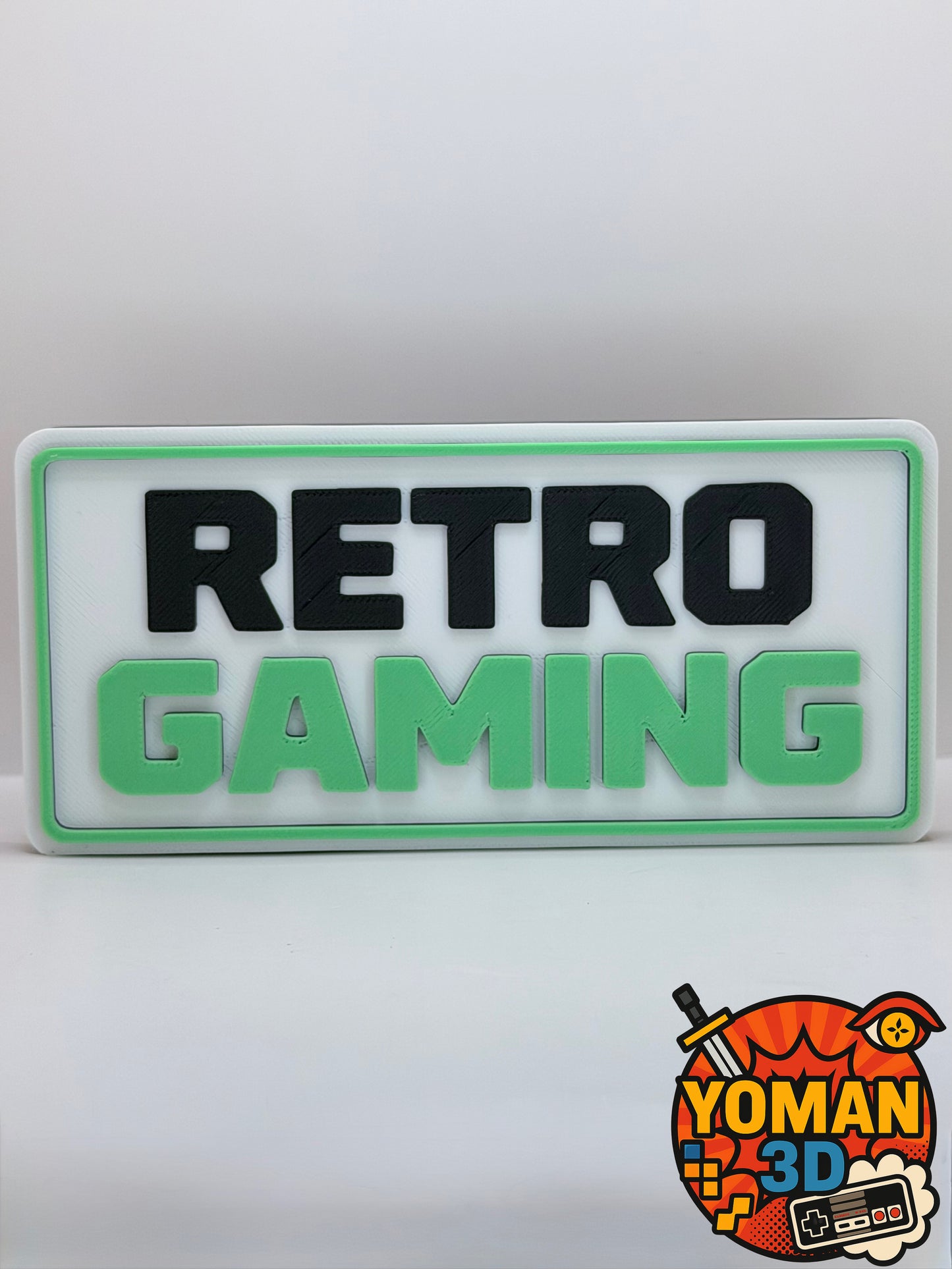 Retro Gaming – Logo décoratif rétro & nostalgie – 15 cm