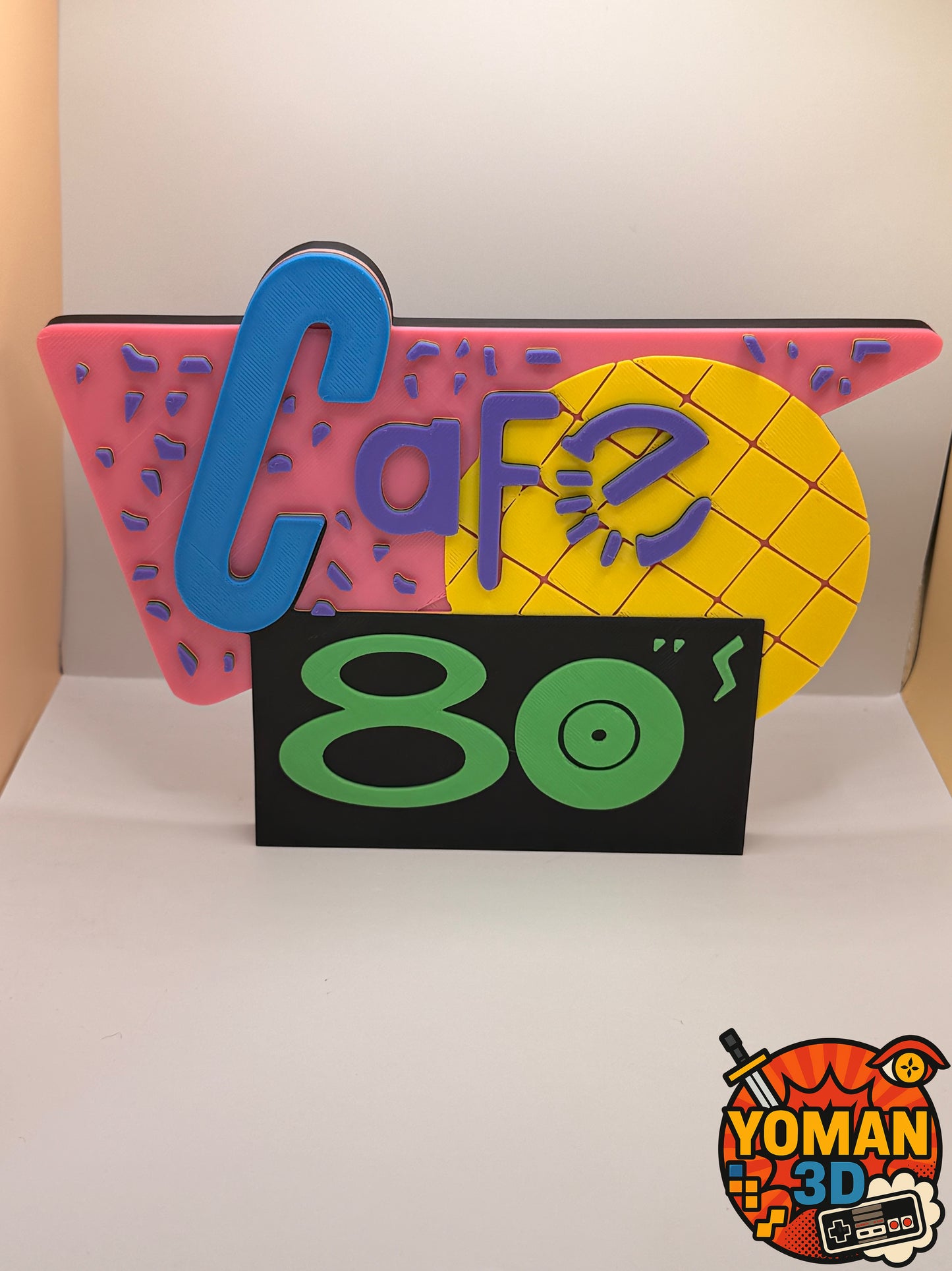 Café 80’s – Logo décoratif 20 cm – Déco rétro années 80