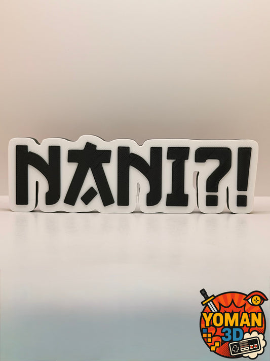15 cm – NANI!? – Logo décoratif manga – Expression culte anime