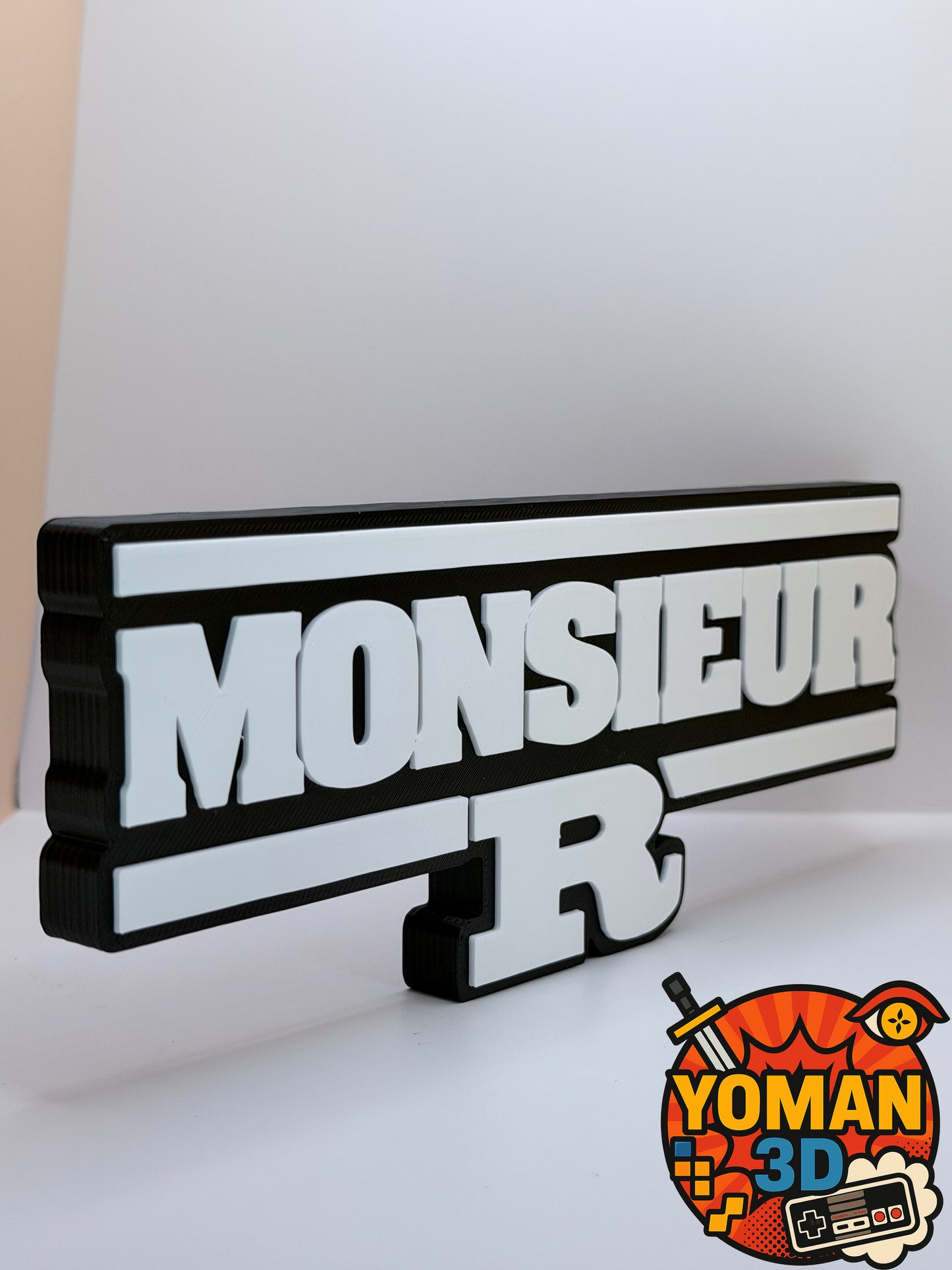 Monsieur R – Logo décoratif rap français – 20 cm