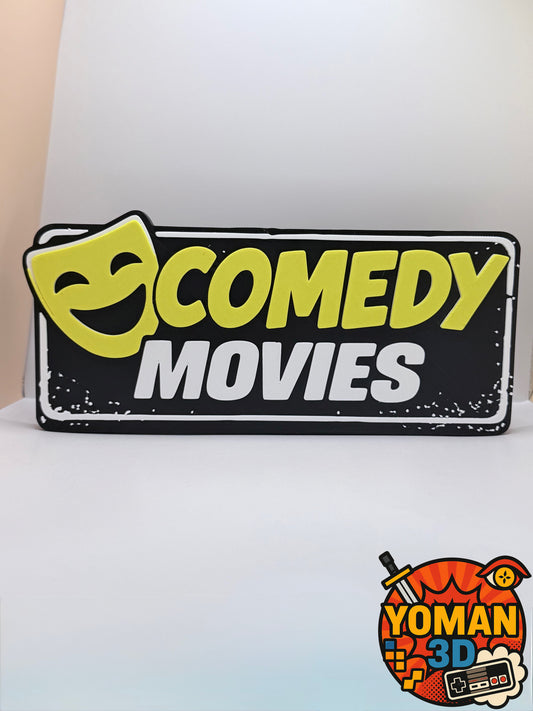 20 cm – Comedy Movies – Catégorie Films comiques – Logo décoratif cinéma