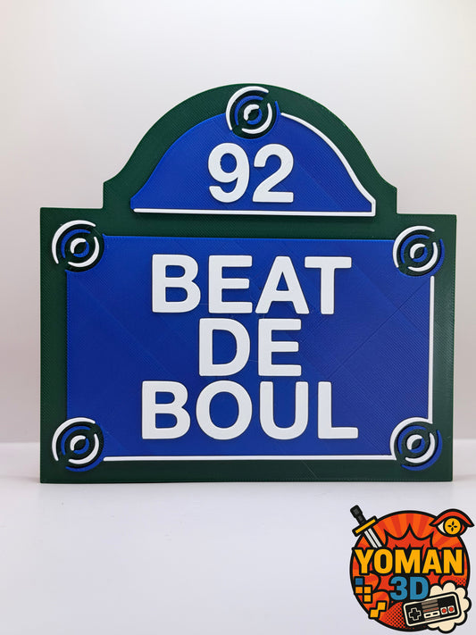 Logo Beat de Boul – Rap français – Déco hip-hop – 15 cm