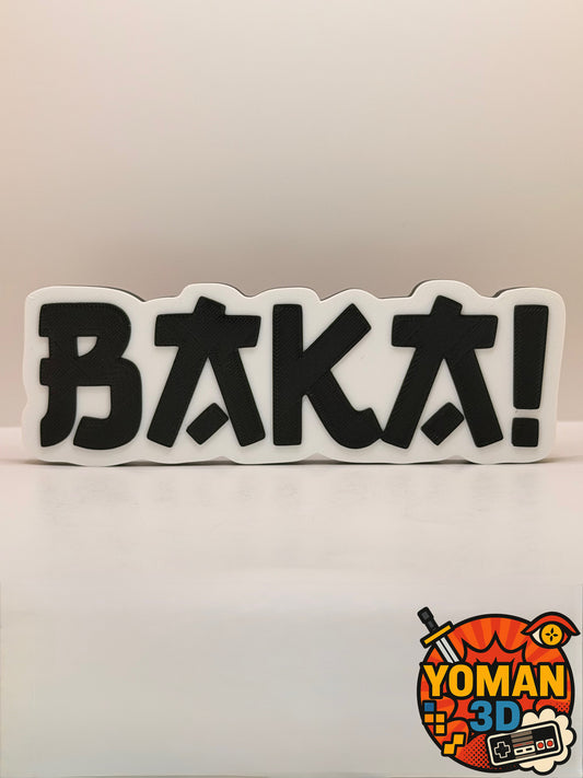 15 cm – BAKA! – Logo décoratif anime – Culture japonaise