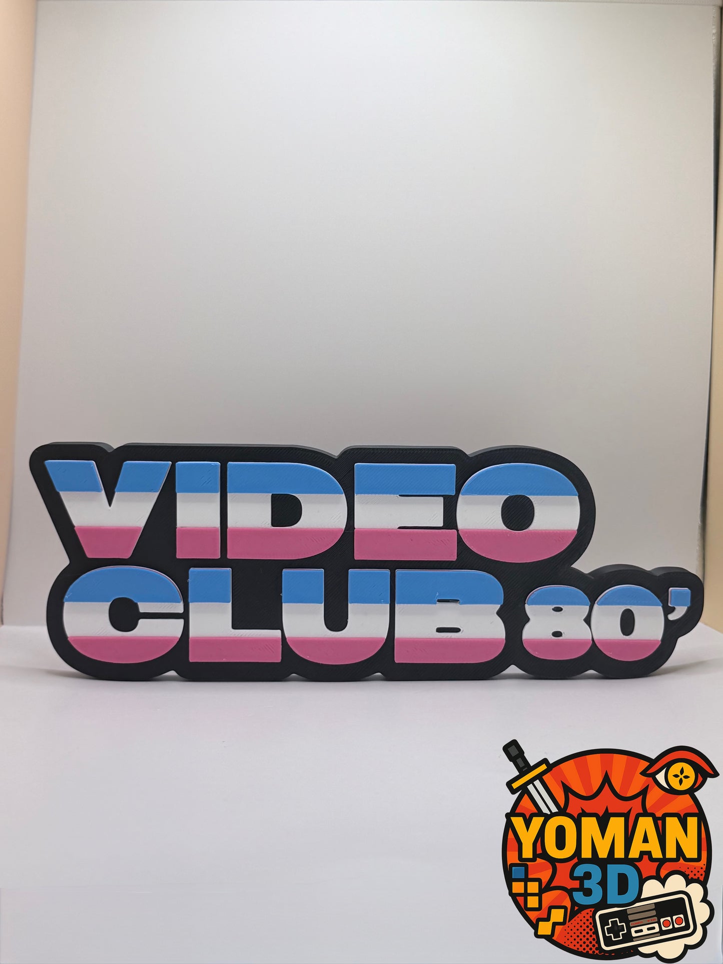 Vidéo Club 80’ – Logo déco rétro VHS – 20 cm