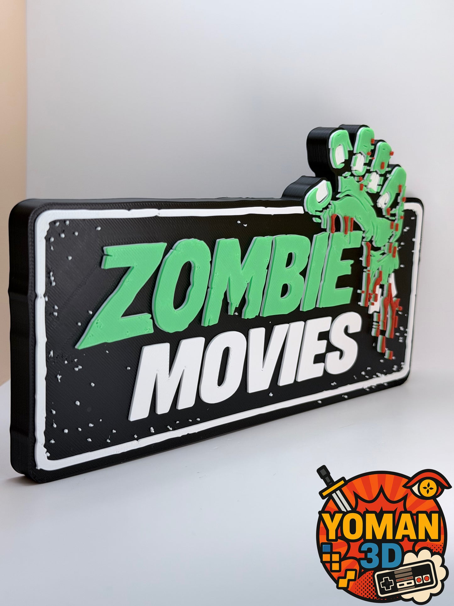20 cm – Zombie Movies – Catégorie Films de zombies – Logo décoratif cinéma