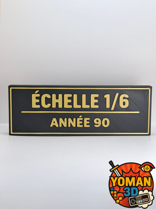 Échelle 1/6 – Année 90 – Logo décoratif – 15 cm – Collectionneur