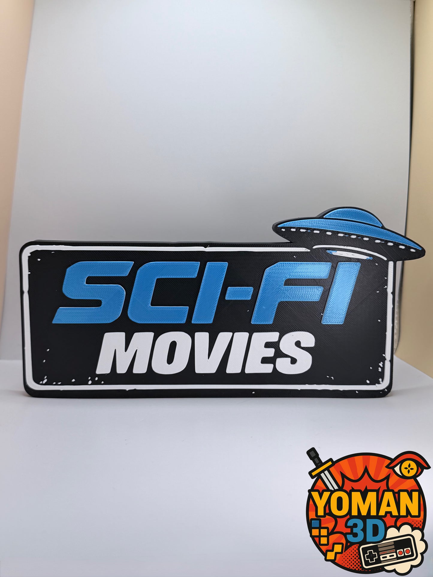 20 cm – Sci-Fi Movies – Catégorie Films de science-fiction – Logo décoratif cinéma