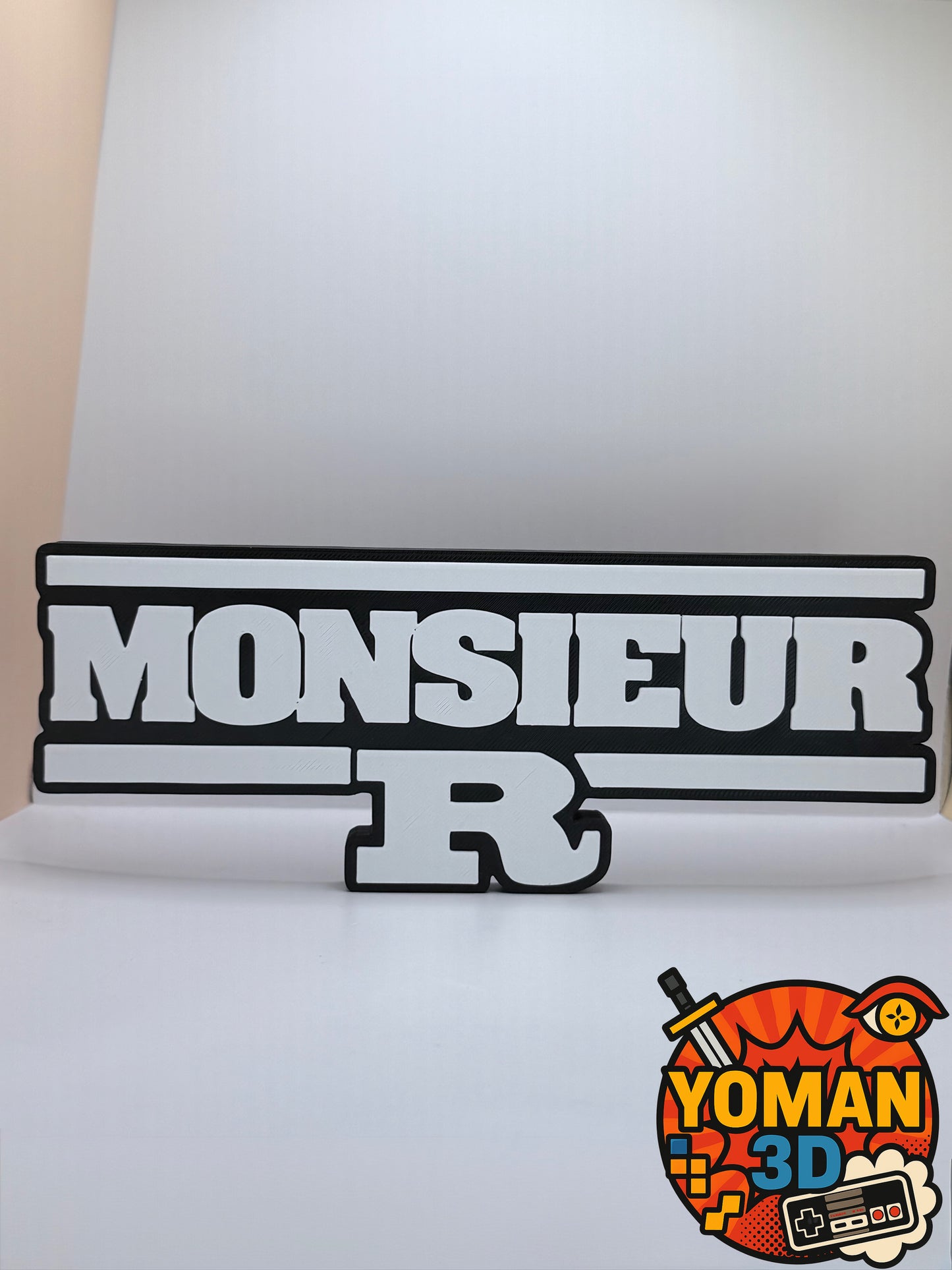 Monsieur R – Logo décoratif rap français – 20 cm